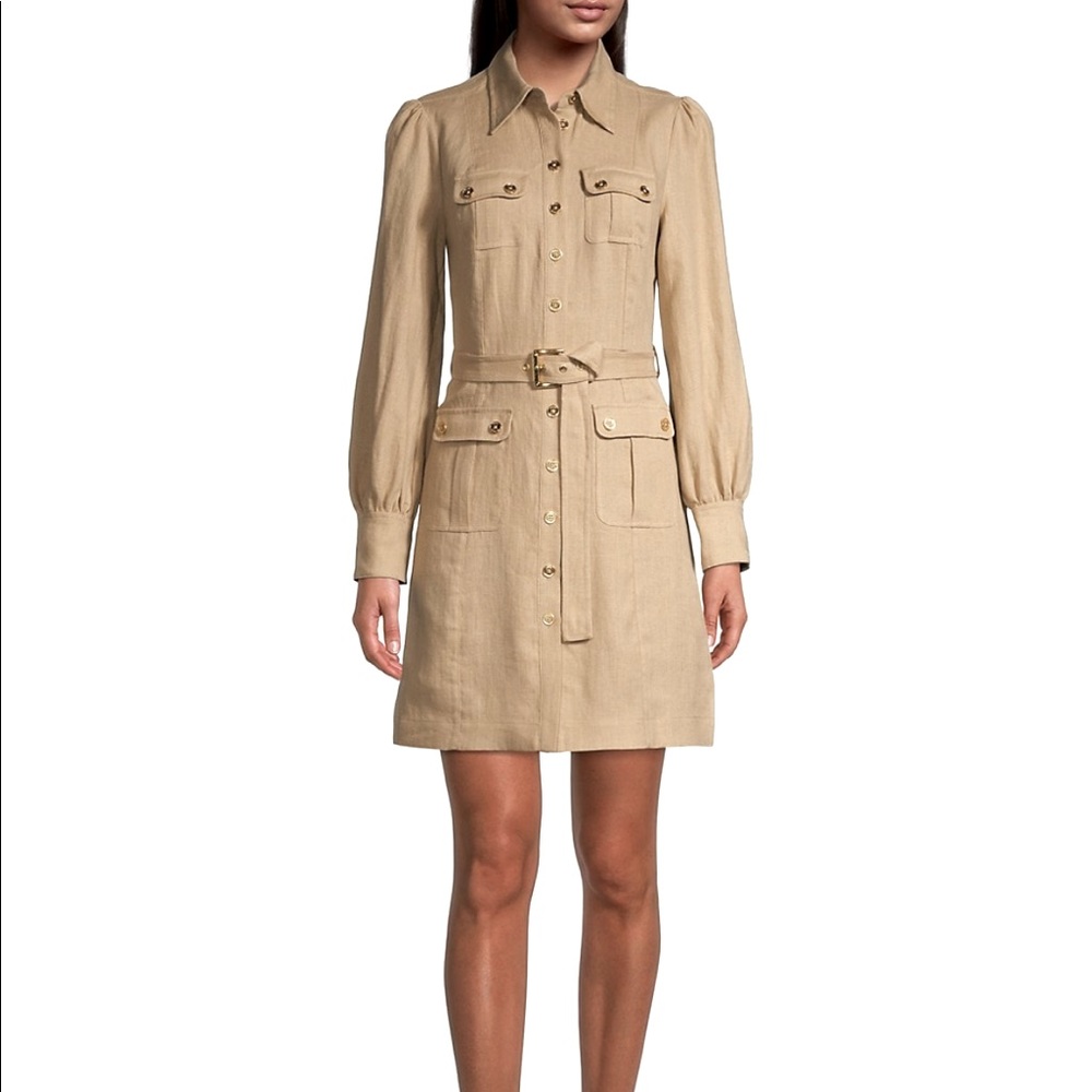 NWT Michael Kors long sleeve dress with belt
